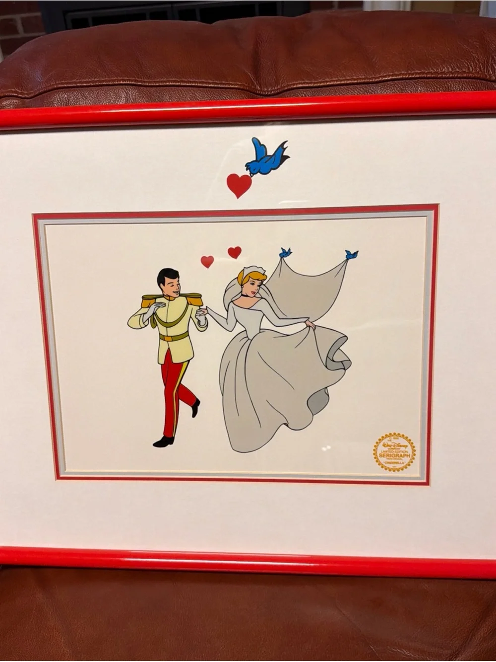 Disney Cinderella Limited Edition Serigraph Cel Framed with Certification